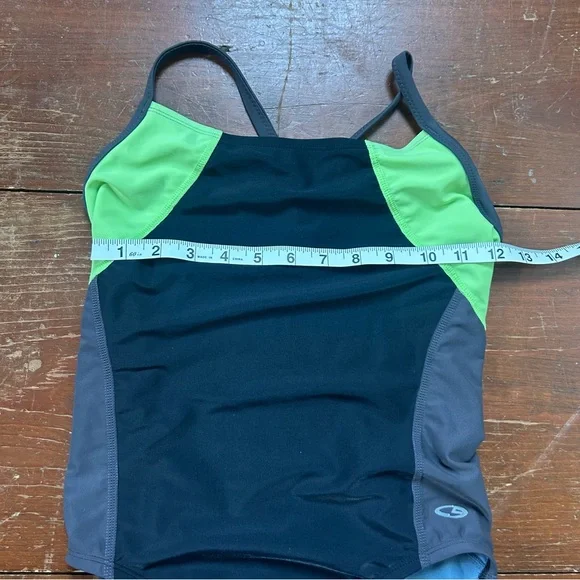 Champion Gray and Neon Green Swimsuit - Picture 5 of 7